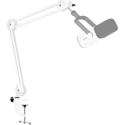 FIFINE Mikrofonarm, justerbart mikrofonstativ, 3/8 tum till 5/8 tum adapter, mikrofonklämma, tre buntband FIFINE Mikrofonarm, justerbart mikrofonstativ, 3/8 tum till 5/8 tum adapter, mikrofonklämma, tre buntband