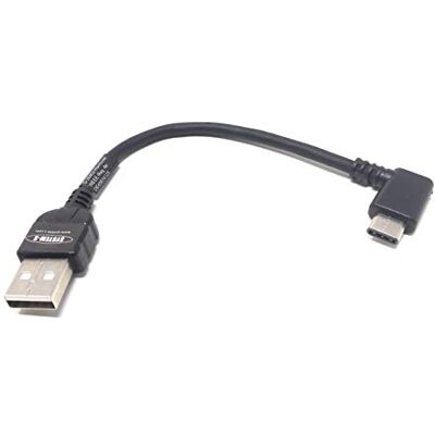System-S USB 3.1 typ C 90° vinklad till USB 2.0 A kabel 10 cm System-S USB 3.1 typ C 90° vinklad till USB 2.0 A kabel 10 cm