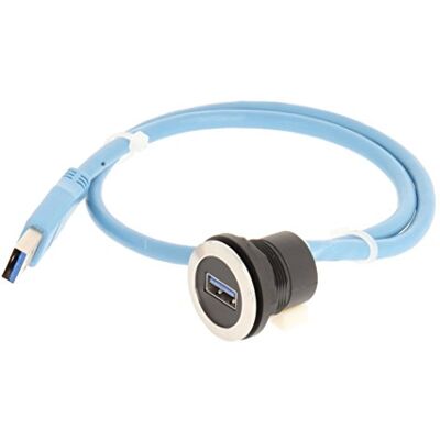 Schlegel Handtag 23.001.562 USB3.0-uttag rostfritt stål, 1 x USB-uttag typ A, 1 x USB3.0 kabel längd 60 cm och kontakt typ A Schlegel Handtag 23.001.562 USB3.0-uttag rostfritt stål, 1 x USB-uttag typ A, 1 x USB3.0 kabel längd 60 cm och kontakt typ A