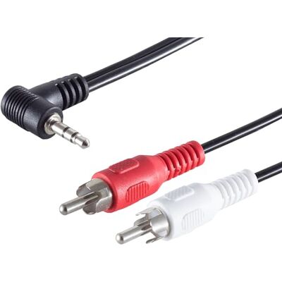 1aTTack.de 5 x 1,5 m – svart vinkel 3,5 mm telekontakt till 2 x RCA-kontakt ljudkabel gjuten kontakt förnicklade kontakter perfekt för Hifi, TV och högtalare 1aTTack.de 5 x 1,5 m – svart vinkel 3,5 mm telekontakt till 2 x RCA-kontakt ljudkabel gjuten kontakt förnicklade kontakter perfekt för Hifi, TV och högtalare