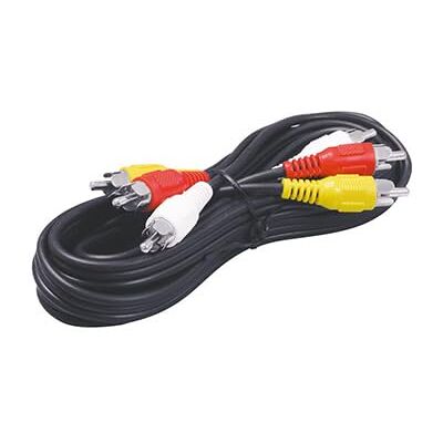 VoltShine A/V 3 RCA hane till 3 RCA hane 1,5 m kabel för överföring av ljud och video mellan elektroniska enheter. VoltShine A/V 3 RCA hane till 3 RCA hane 1,5 m kabel för överföring av ljud och video mellan elektroniska enheter.