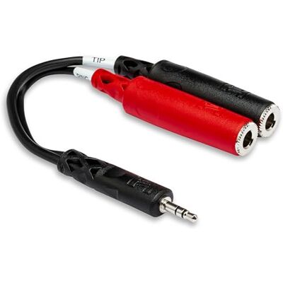 Hosa YMP-137, stereoreakut, 3,5 mm TRS till Dual 1/4 i TSF Hosa YMP-137, stereoreakut, 3,5 mm TRS till Dual 1/4 i TSF