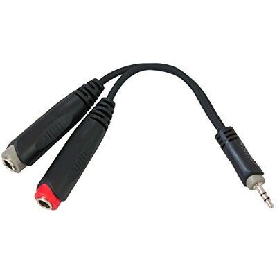 Audio Pro Pro Audio RAYC280 3,5 mm stereokontakt till 2 x 6,3 mm stereouttag Y-adapterkabel Audio Pro Pro Audio RAYC280 3,5 mm stereokontakt till 2 x 6,3 mm stereouttag Y-adapterkabel