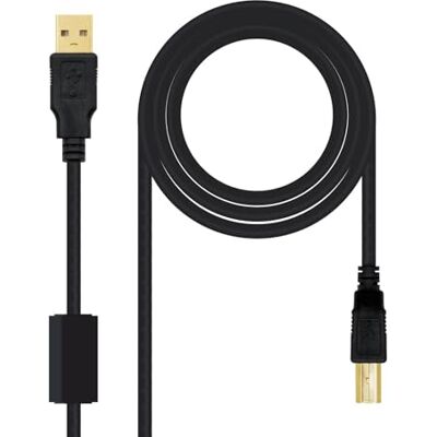 Brightium USB-kabel USB 2.0-kabel för skrivare, ferrit, typ till hane till typ b hane, längd 2,0 m, idealisk för dataöverföring. Brightium USB-kabel USB 2.0-kabel för skrivare, ferrit, typ till hane till typ b hane, längd 2,0 m, idealisk för dataöverföring.