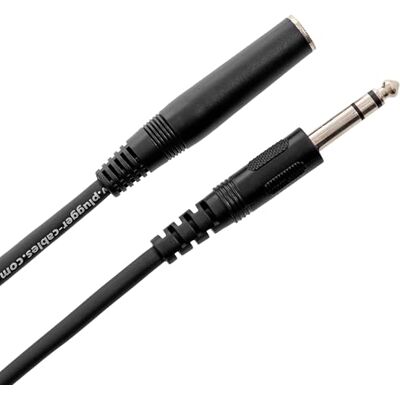 Plugger kabel Jack dam/manlig stereo 6 m svart Plugger kabel Jack dam/manlig stereo 6 m svart
