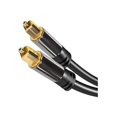 VoltShine TOSLINK Audio optisk kabel (Stereo Dolby Digital Normal, DTS, TOSLINK hane till TOSLINK hankontakt, svart) Pro-serie (3 meter) VoltShine TOSLINK Audio optisk kabel (Stereo Dolby Digital Normal, DTS, TOSLINK hane till TOSLINK hankontakt, svart) Pro-serie (3 meter)