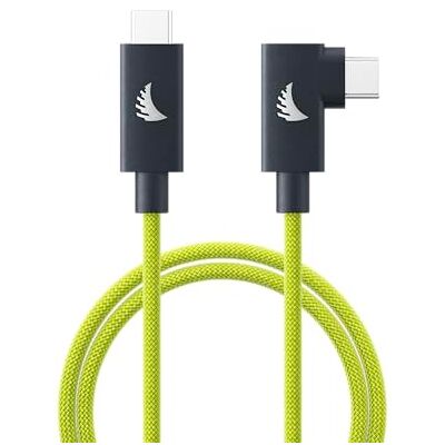 Angelbird USB‑C 4.0 Solid Flex™‑kabel med vinklad kontakt Lime – 1 ft / 32 cm – Full funktionalitet – för dataöverföring upp till 40 Gb/s, snabbladdning och högupplöst videoutgång Angelbird USB‑C 4.0 Solid Flex™‑kabel med vinklad kontakt Lime – 1 ft / 32 cm – Full funktionalitet – för dataöverföring upp till 40 Gb/s, snabbladdning och högupplöst videoutgång