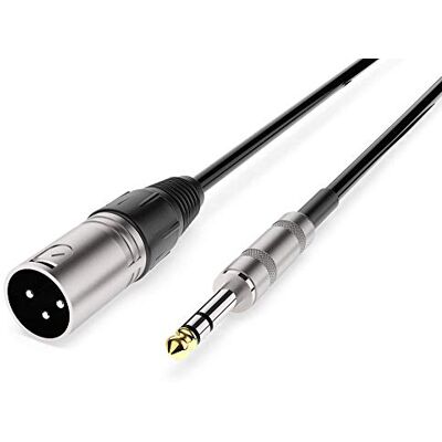 Audibax Silver XLR-kabel hane till balanserad jack – längd 1,5 meter – OFC-kontakter med hög signalöverföring – PVC-beläggning – maximal isolering – diameter 6 mm – svart färg Audibax Silver XLR-kabel hane till balanserad jack – längd 1,5 meter – OFC-kontakter med hög signalöverföring – PVC-beläggning – maximal isolering – diameter 6 mm – svart färg