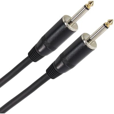 Plugger kabel Jack hane/hane 1,5 mm/10 m svart Plugger kabel Jack hane/hane 1,5 mm/10 m svart