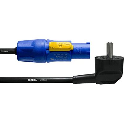 Cordial CABLES PowerCON-kabel – Schuko vinklad 3 m Powercon standardströmkabel Cordial CABLES PowerCON-kabel – Schuko vinklad 3 m Powercon standardströmkabel