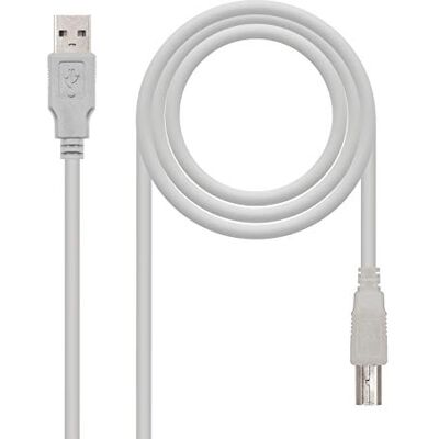 Monkey Ladder USB 2.0-kabel för skrivare, typ A/M-B/M, Macho-Macho, Beige, 1,8 mts Monkey Ladder USB 2.0-kabel för skrivare, typ A/M-B/M, Macho-Macho, Beige, 1,8 mts