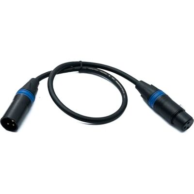 System-S Audio XLR kabel 50 cm 3-polig kontakt till hona adapter i svart System-S Audio XLR kabel 50 cm 3-polig kontakt till hona adapter i svart
