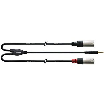 Cordial Y-kabel stereo/2 XLR-miniuttag hane lång 3 m Cordial Y-kabel stereo/2 XLR-miniuttag hane lång 3 m