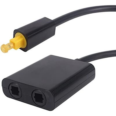 Tec-Digi Toslink digital optisk ljuddelare adapter 1 i 2 utgång, fiberoptisk splitter brytare väljare TosLink omvandlare (1 i 2 ut) Tec-Digi Toslink digital optisk ljuddelare adapter 1 i 2 utgång, fiberoptisk splitter brytare väljare TosLink omvandlare (1 i 2 ut)