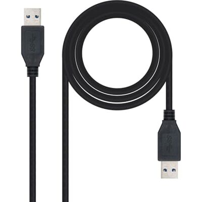 PRENDELUZ USB 3.0-kabel typ A/M-A/M svart 1,0 m, kompatibel med elektroniska enheter för dataöverföring och snabbladdning. PRENDELUZ USB 3.0-kabel typ A/M-A/M svart 1,0 m, kompatibel med elektroniska enheter för dataöverföring och snabbladdning.