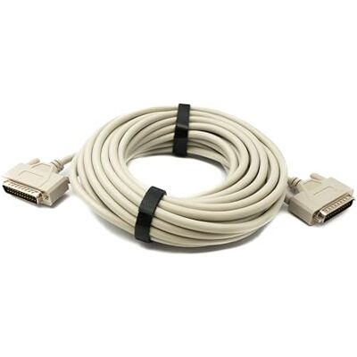 System-S D sub nollmodem kabel 10 m 25 stift kontakt till kontakt RS530 adapter i grått System-S D sub nollmodem kabel 10 m 25 stift kontakt till kontakt RS530 adapter i grått