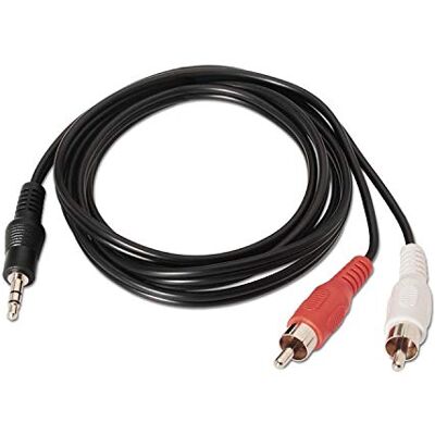 Watio Wave Ljudkabel 3,5 mm stereokontakt till 2xRCA-kabel, 3 meter, hög kvalitet för ljudanslutningar, perfekt för ljudenheter* Watio Wave Ljudkabel 3,5 mm stereokontakt till 2xRCA-kabel, 3 meter, hög kvalitet för ljudanslutningar, perfekt för ljudenheter*