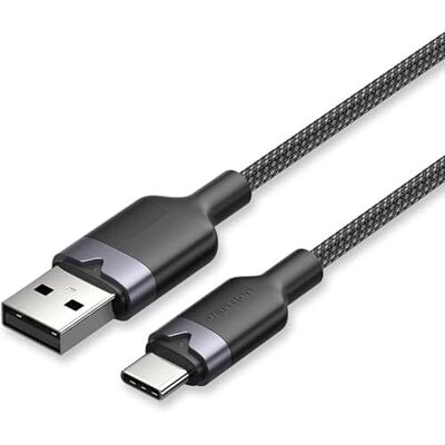 Zarivy USB-c-kabel – 2 m flätad svart kabel med USB-A- och usb-c-kontakter, perfekt för dataöverföring och snabbladdning. Zarivy USB-c-kabel – 2 m flätad svart kabel med USB-A- och usb-c-kontakter, perfekt för dataöverföring och snabbladdning.