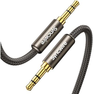 SYNCWIRE 3,5 mm AUX-kabel flätad nylon (1 m, hifi-ljud) hane till hane, ljudinmatningsadapter för hörlurar, bil, stereo, högtalare, iPhone, iPad, iPod, Echo och mer SYNCWIRE 3,5 mm AUX-kabel flätad nylon (1 m, hifi-ljud) hane till hane, ljudinmatningsadapter för hörlurar, bil, stereo, högtalare, iPhone, iPad, iPod, Echo och mer