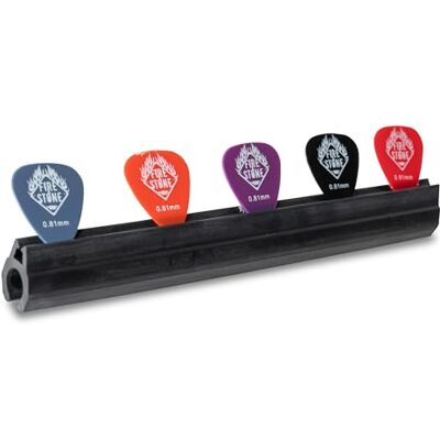 GEWA Fire Stone Plektrenhalter/Pickhalter Gummischine für Mikrofonstativ, schwarz, Länge 18 cm, für 5-6 Plektren GEWA Fire Stone Plektrenhalter/Pickhalter Gummischine für Mikrofonstativ, schwarz, Länge 18 cm, für 5-6 Plektren
