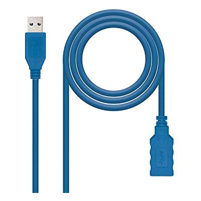 Watio Wave USB typ a kabel 1 m kabel blå, kompatibel med USB typ a och typ c-enheter, hög överföringshastighet* Watio Wave USB typ a kabel 1 m kabel blå, kompatibel med USB typ a och typ c-enheter, hög överföringshastighet*