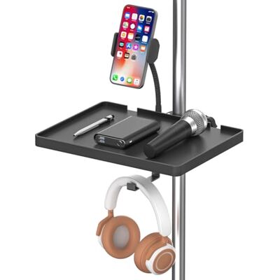 Chunxiao Universal mikrofonstativbricka, justerbar mikrofonstativ klämma på verktygshyllstativ. Musikstativbricka för musikblad, livestreaming, karaoke, inspelning, musikstativtillbehör (22 cm x 16,5 cm) Chunxiao Universal mikrofonstativbricka, justerbar mikrofonstativ klämma på verktygshyllstativ. Musikstativbricka för musikblad, livestreaming, karaoke, inspelning, musikstativtillbehör (22 cm x 16,5 cm)
