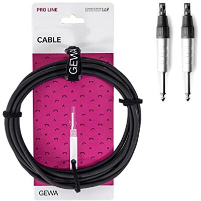 GEWA Instrumentkabel Mono Pro Line 6m jack, svart vit, 6,3 mm mono jack 6,3 mm mono jack, 190512 GEWA Instrumentkabel Mono Pro Line 6m jack, svart vit, 6,3 mm mono jack 6,3 mm mono jack, 190512