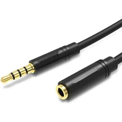 Watio Wave Ljudkabel 3,5 mm stereojack-kabel hane till 3,5 mm honkontakt, längd 3 m, svart – perfekt för ljudanslutningar* Watio Wave Ljudkabel 3,5 mm stereojack-kabel hane till 3,5 mm honkontakt, längd 3 m, svart – perfekt för ljudanslutningar*