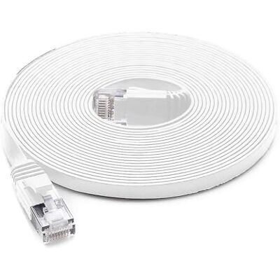 PNI platt nätverkskabel S/STP CAT7 U7100W, 2 x RJ45, 4 par kablar, 32AWG, koppar, 10 Gbps, 600 MHz, 10 m, vit PNI platt nätverkskabel S/STP CAT7 U7100W, 2 x RJ45, 4 par kablar, 32AWG, koppar, 10 Gbps, 600 MHz, 10 m, vit