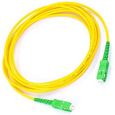 H Fiberoptisk kabel för 99% kompatibel router kompatibel med Movistar Jazztel Vodafone Orange Amena Masmovil SC/APC till SC/APC singelläge simplex 9/125 (JAUNE 20M) H Fiberoptisk kabel för 99% kompatibel router kompatibel med Movistar Jazztel Vodafone Orange Amena Masmovil SC/APC till SC/APC singelläge simplex 9/125 (JAUNE 20M)