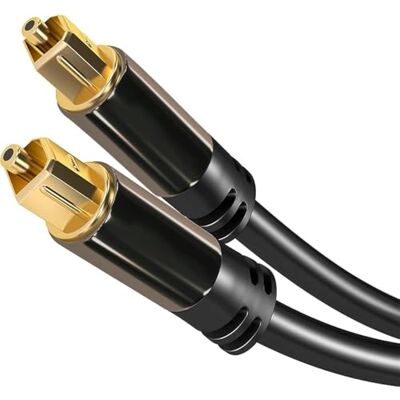 PRENDELUZ TOSLINK Audio Optisk kabel (Dolby Digital Normal, DTS, TOSLINK-kontakten Hankoppling till TOSLINK Hankoppling, svart), Pro Series (3 meter) PRENDELUZ TOSLINK Audio Optisk kabel (Dolby Digital Normal, DTS, TOSLINK-kontakten Hankoppling till TOSLINK Hankoppling, svart), Pro Series (3 meter)