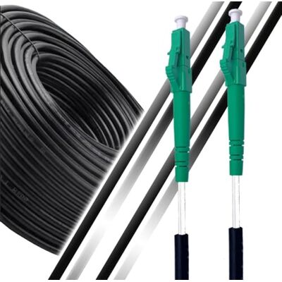 Elfcam ® 200m Fiberoptisk Kabel för Utomhusbruk, LC/APC till LC/APC OS2 Simplex, Single Mode, Kabeldiameter 5,0 mm, 200 Meter Elfcam ® 200m Fiberoptisk Kabel för Utomhusbruk, LC/APC till LC/APC OS2 Simplex, Single Mode, Kabeldiameter 5,0 mm, 200 Meter