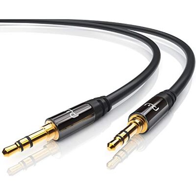 CSL-Computer CSL – 3 m Audio AUX anslutning kabel för AUX-ingångar – hel metallkontakt passar perfekt – 3,5 mm kontakt till 3,5 mm kontakt – 3,5 mm ljudkabel HQ Premium Series CSL-Computer CSL – 3 m Audio AUX anslutning kabel för AUX-ingångar – hel metallkontakt passar perfekt – 3,5 mm kontakt till 3,5 mm kontakt – 3,5 mm ljudkabel HQ Premium Series