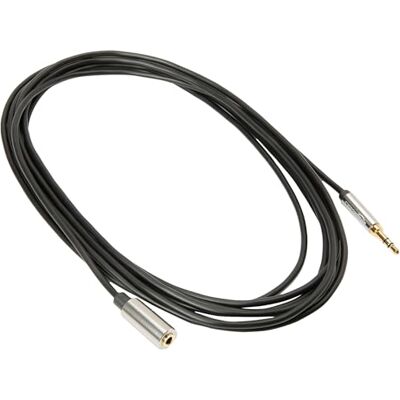 Amazon Basics Ljudförlängningskabel, 3,5 mm utgång, hane till hona, adapter för hörlurar eller smartphone, 3,6 m, svart och grå Amazon Basics Ljudförlängningskabel, 3,5 mm utgång, hane till hona, adapter för hörlurar eller smartphone, 3,6 m, svart och grå
