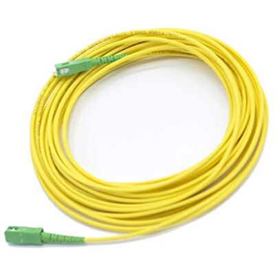 PRENDELUZ Gul universell fiberoptisk kabel SC/APC till SC/APC enkelläge simplex 9/125, kompatibel med Orange, Movistar, Vodafone, Jazztel och alla andra 20 meter PRENDELUZ Gul universell fiberoptisk kabel SC/APC till SC/APC enkelläge simplex 9/125, kompatibel med Orange, Movistar, Vodafone, Jazztel och alla andra 20 meter