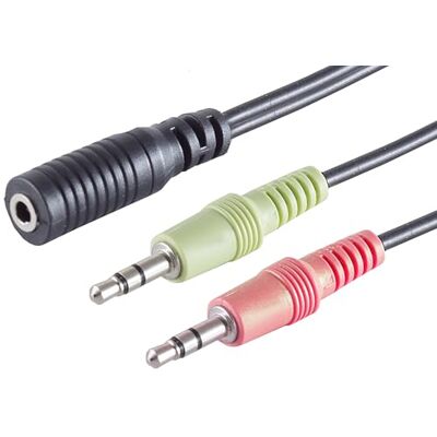 1aTTack.de 5 x 0,15 m – svart headset Y-adapter, 3,5 mm TRRS-uttag till 2 x 3,5 mm jackkontakt, stereo mikrofon, CTIA, gjuten kontakt 1aTTack.de 5 x 0,15 m – svart headset Y-adapter, 3,5 mm TRRS-uttag till 2 x 3,5 mm jackkontakt, stereo mikrofon, CTIA, gjuten kontakt