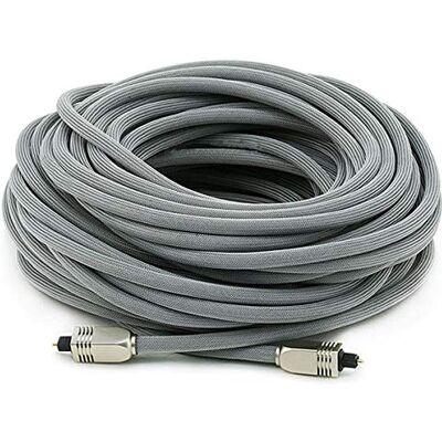 Monoprice 103448 22,9 m premium optisk Toslink-kabel med snygg metallkontakt Monoprice 103448 22,9 m premium optisk Toslink-kabel med snygg metallkontakt