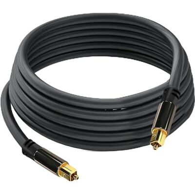 VoltShine TOSLINK Audio optisk kabel (Stereo Dolby Digital Normal, DTS, TOSLINK hane till TOSLINK hankontakt, svart) Pro-serie (3 meter) VoltShine TOSLINK Audio optisk kabel (Stereo Dolby Digital Normal, DTS, TOSLINK hane till TOSLINK hankontakt, svart) Pro-serie (3 meter)