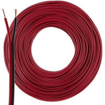 SeKi Högtalarkabel 2 x 0,50 mm2 – 50 m – röd-svart – CCA – ljudkabel – boxkabel SeKi Högtalarkabel 2 x 0,50 mm2 – 50 m – röd-svart – CCA – ljudkabel – boxkabel