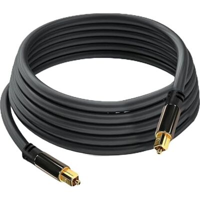Glowster TOSLINK Audio optisk kabel (tereo Dolby Digital Normal, DTS, TOSLINK hane till TOSLINK hankontakt, svart), Pro Series (3 meter) Glowster TOSLINK Audio optisk kabel (tereo Dolby Digital Normal, DTS, TOSLINK hane till TOSLINK hankontakt, svart), Pro Series (3 meter)