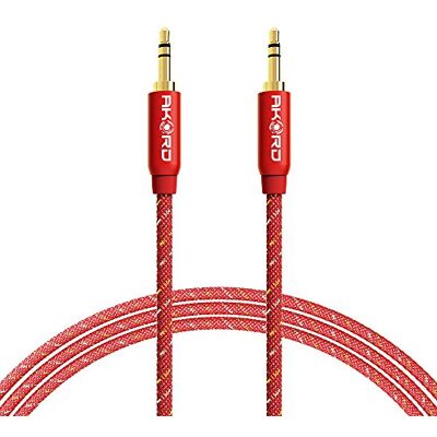 AKORD 3,5 mm AUX ljudkabel 2 Metre Röd AKORD 3,5 mm AUX ljudkabel 2 Metre Röd