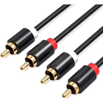 Watio Wave Ljudkabel 2xRCA/M till 2xRCA/M stereokabel 1,5 m lång, svart, perfekt för högkvalitativa ljudanslutningar.* Watio Wave Ljudkabel 2xRCA/M till 2xRCA/M stereokabel 1,5 m lång, svart, perfekt för högkvalitativa ljudanslutningar.*
