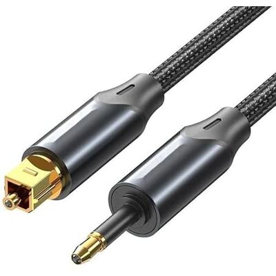 Watio Wave Ljudkabel 1,5 m flätad fiberoptisk kabel i svart, perfekt för högkvalitativa anslutningar* Watio Wave Ljudkabel 1,5 m flätad fiberoptisk kabel i svart, perfekt för högkvalitativa anslutningar*