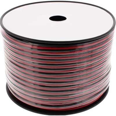 Zarivy 2G0,75 mm² 100 m ljudkabel röd och svart anslutning av hög kvalitet, perfekt för ljudinrättningar och ljudsystem. Zarivy 2G0,75 mm² 100 m ljudkabel röd och svart anslutning av hög kvalitet, perfekt för ljudinrättningar och ljudsystem.
