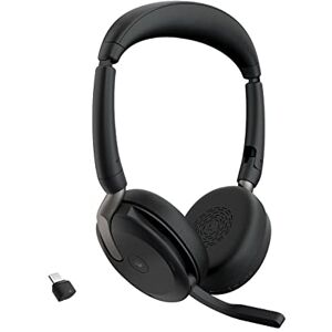 Jabra Evolve2 65 Flex – stereoheadset med Bluetooth, trådlös laddningsdyna, brusreducerande ClearVoice Technology och Hybrid ANC – certifierad för MS Teams – svart Jabra Evolve2 65 Flex – stereoheadset med Bluetooth, trådlös laddningsdyna, brusreducerande ClearVoice Technology och Hybrid ANC – certifierad för MS Teams – svart