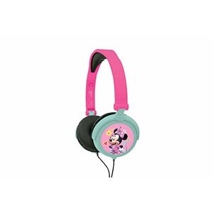 Lexibook Disney Minnie & Daisy Stereohörlurar, begränsad ljudstyrka, hopfällbara och justerbara, rosa/grön, HP010MN