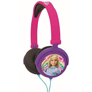 Lexibook Mattel Barbie Stereoheadset, begränsad ljudstyrka, vikbart och justerbart, rosa/lila, HP010BB