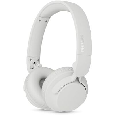 Philips TAH4000WH On‑Ear Wireless Headphones, 70h speltid, dynamisk bas, 32 mm element, Bluetooth 6.0 Multipoint, Fast Pair, bytbara dynor och batteri, lätt vikbar konstruktion – Vit Philips TAH4000WH On‑Ear Wireless Headphones, 70h speltid, dynamisk bas, 32 mm element, Bluetooth 6.0 Multipoint, Fast Pair, bytbara dynor och batteri, lätt vikbar konstruktion – Vit