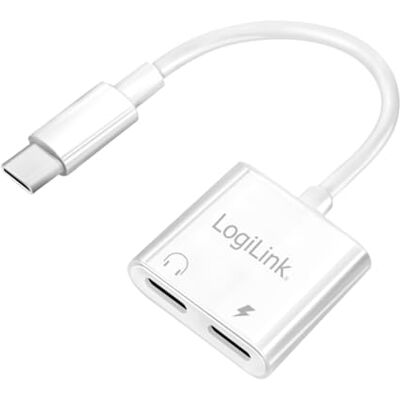 LogiLink UA0433 – USB-C-adapter med PD-laddningsport (PowerDelivery) max. 60 W, använd hörlurar samtidigt som telefonen laddas LogiLink UA0433 – USB-C-adapter med PD-laddningsport (PowerDelivery) max. 60 W, använd hörlurar samtidigt som telefonen laddas