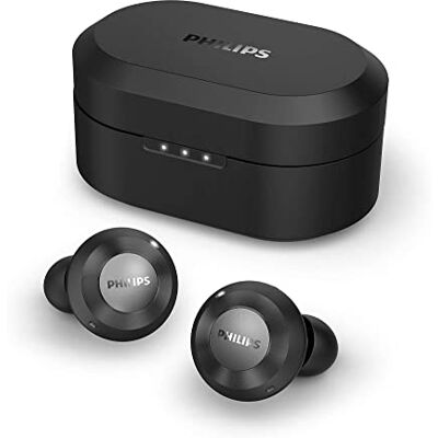 Philips T8505BK/00 True Wireless Hörlurar In-Ear (Bluetooth Hörlurar, Aktiv Brusreducering, Dubbla Mikrofoner, 13-mm-Neodymelement, Google Assistant, Snabbladdning) Svart 2020/2021 Modell Philips T8505BK/00 True Wireless Hörlurar In-Ear (Bluetooth Hörlurar, Aktiv Brusreducering, Dubbla Mikrofoner, 13-mm-Neodymelement, Google Assistant, Snabbladdning) Svart 2020/2021 Modell